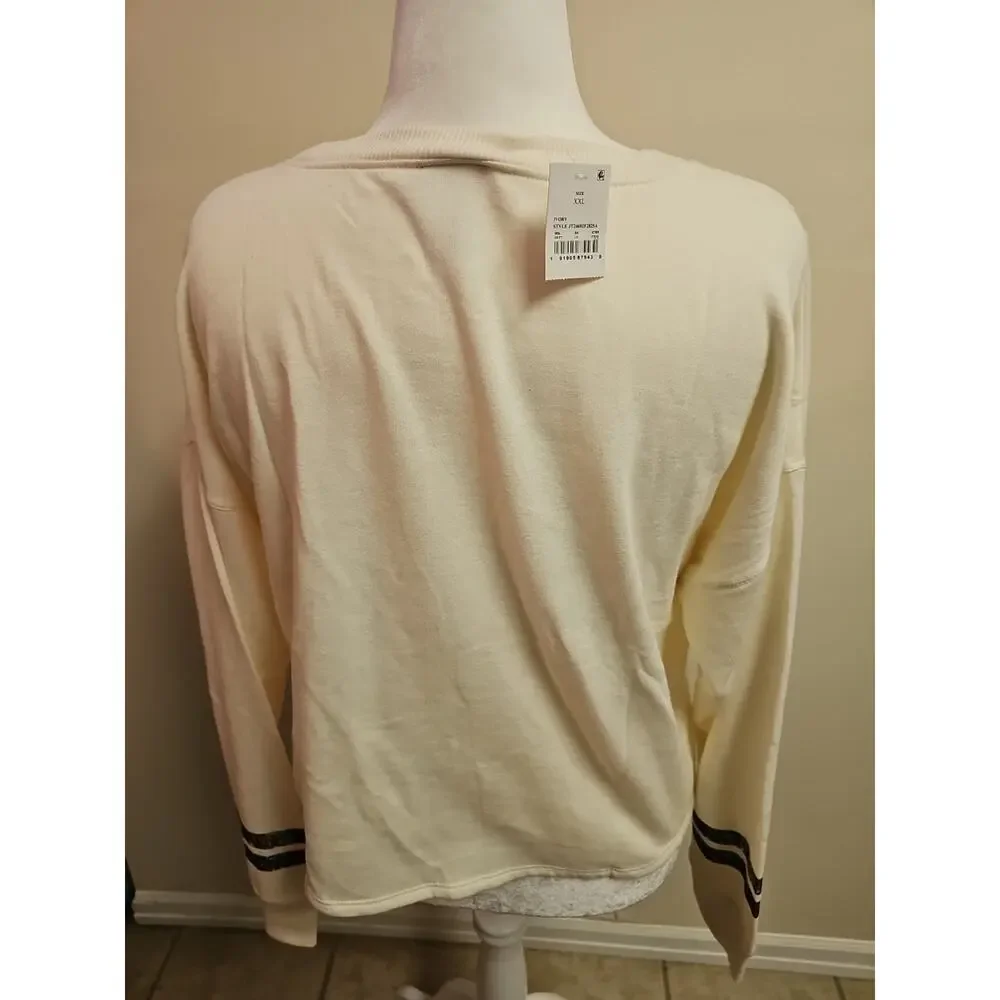 I'd Rather Be Watching Friends Cropped Sweatshirt Size XXL - Picture 4 of 6